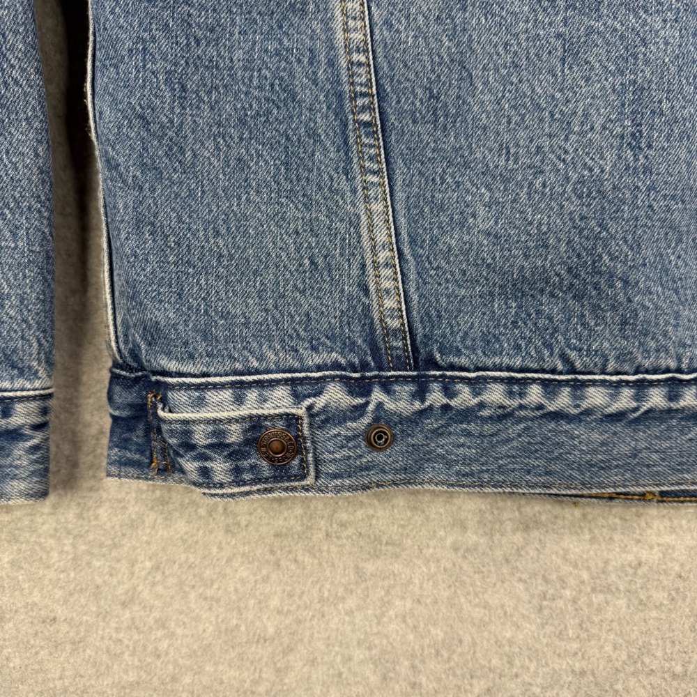 Levis Jacket Mens Small Blue Denim Sherpa Lined Trucker Type III Snap Button - Picture 9 of 16